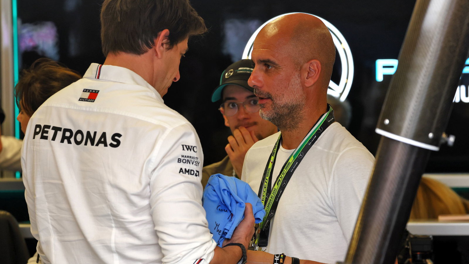 Toto Wolff and Pep Guardiola 