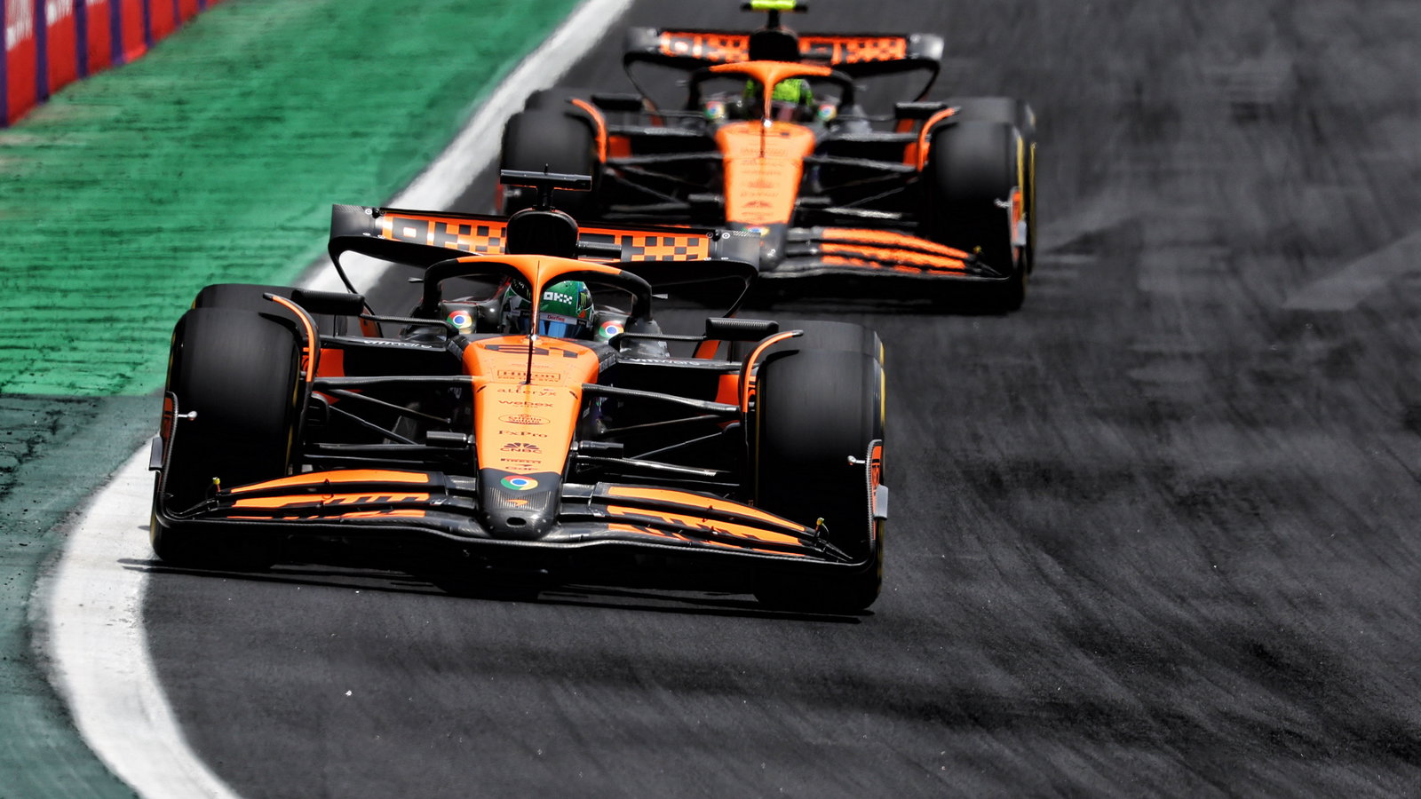 Oscar Piastri moved over for McLaren teammate Lando Norris