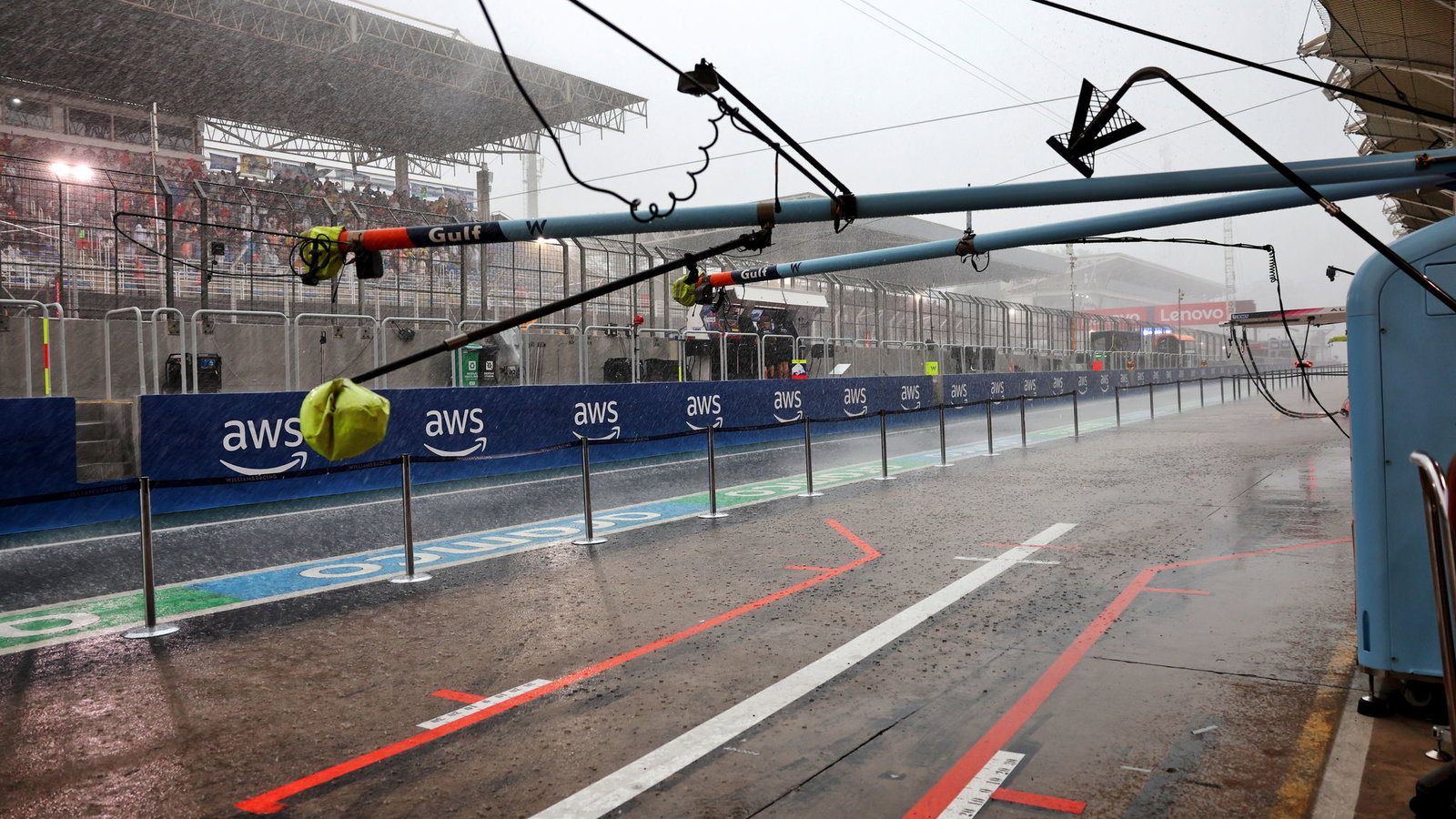 Wet pit lane