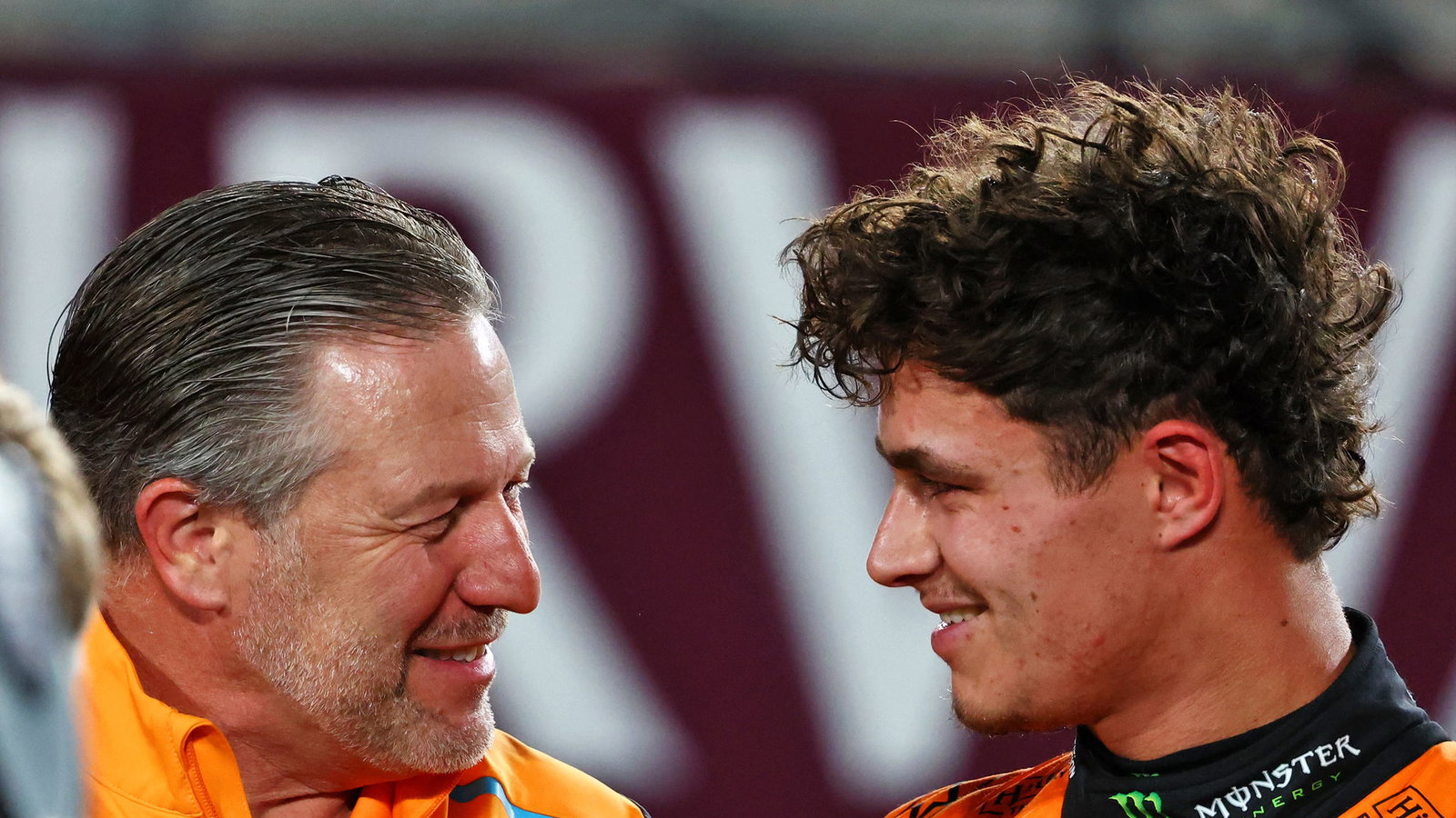 McLaren's Zak Brown and Lando Norris 