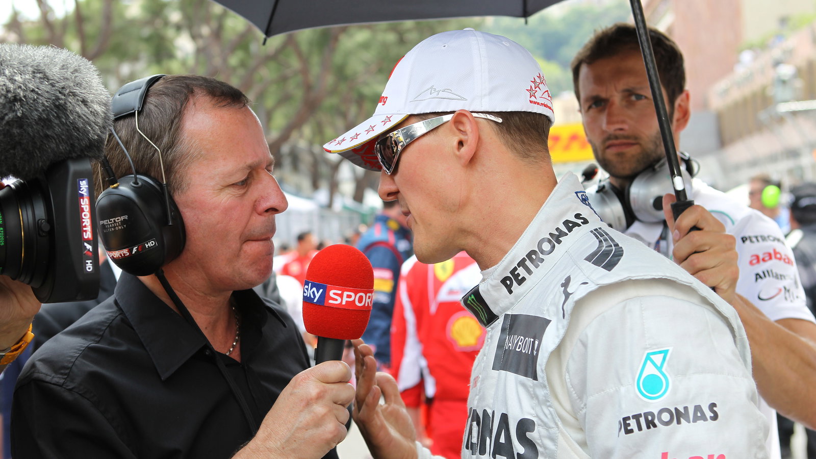 Martin Brundle and Michael Schumacher 