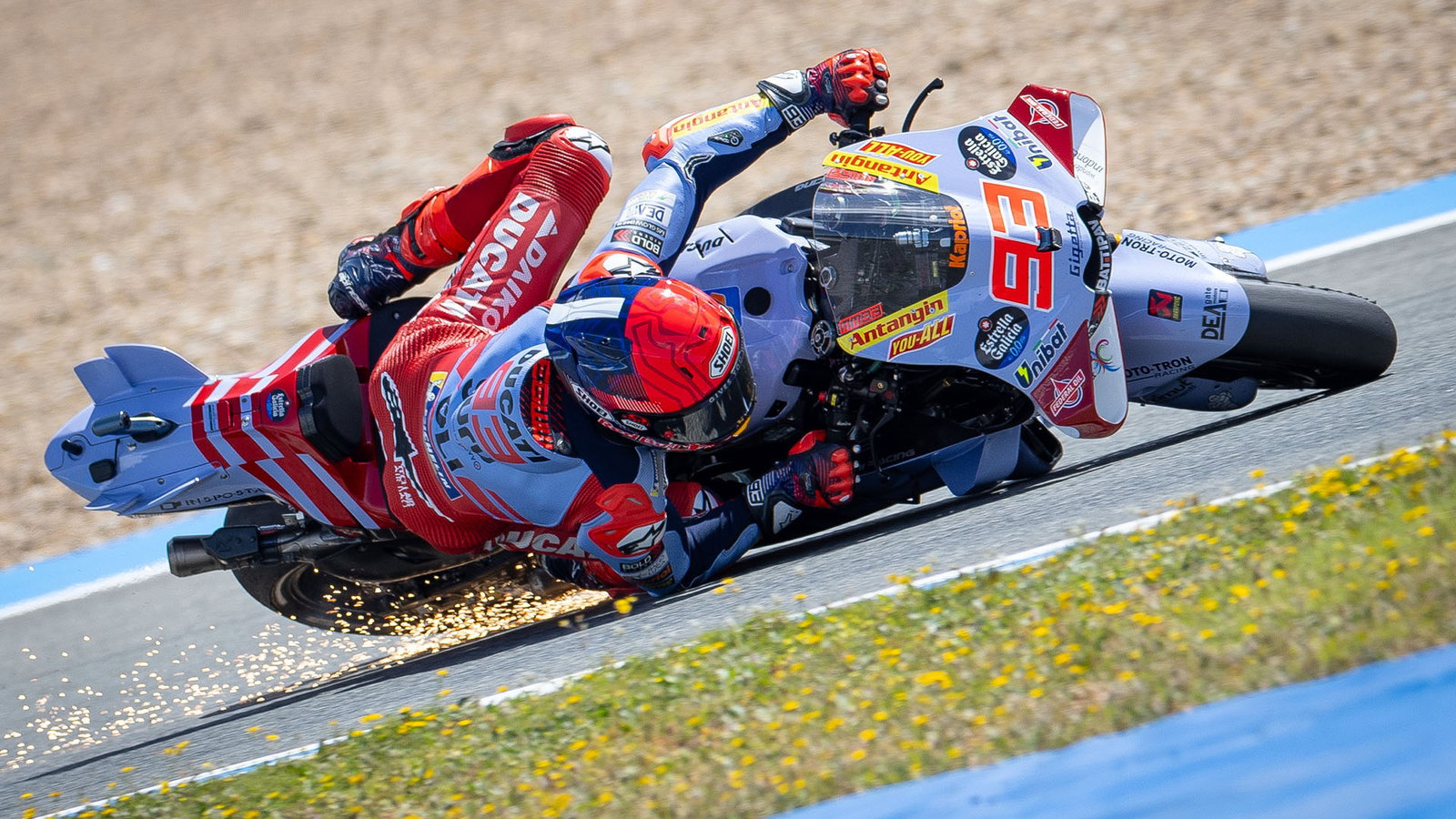 Marc Marquez crash, 2024 Spanish MotoGP Sprint, Jerez
