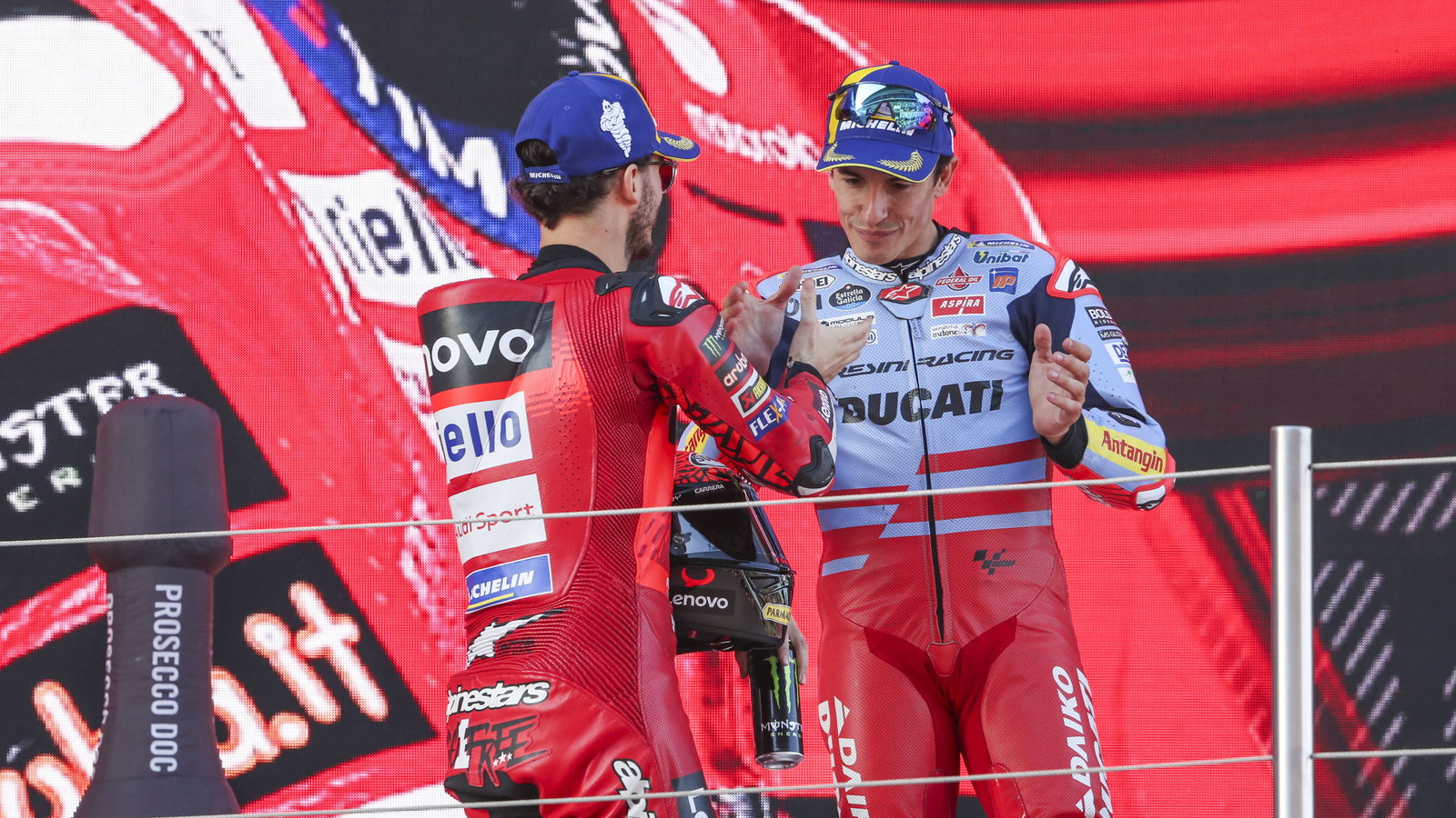 Francesco Bagnaia, Marc Marquez, 2024 Solidarity MotoGP