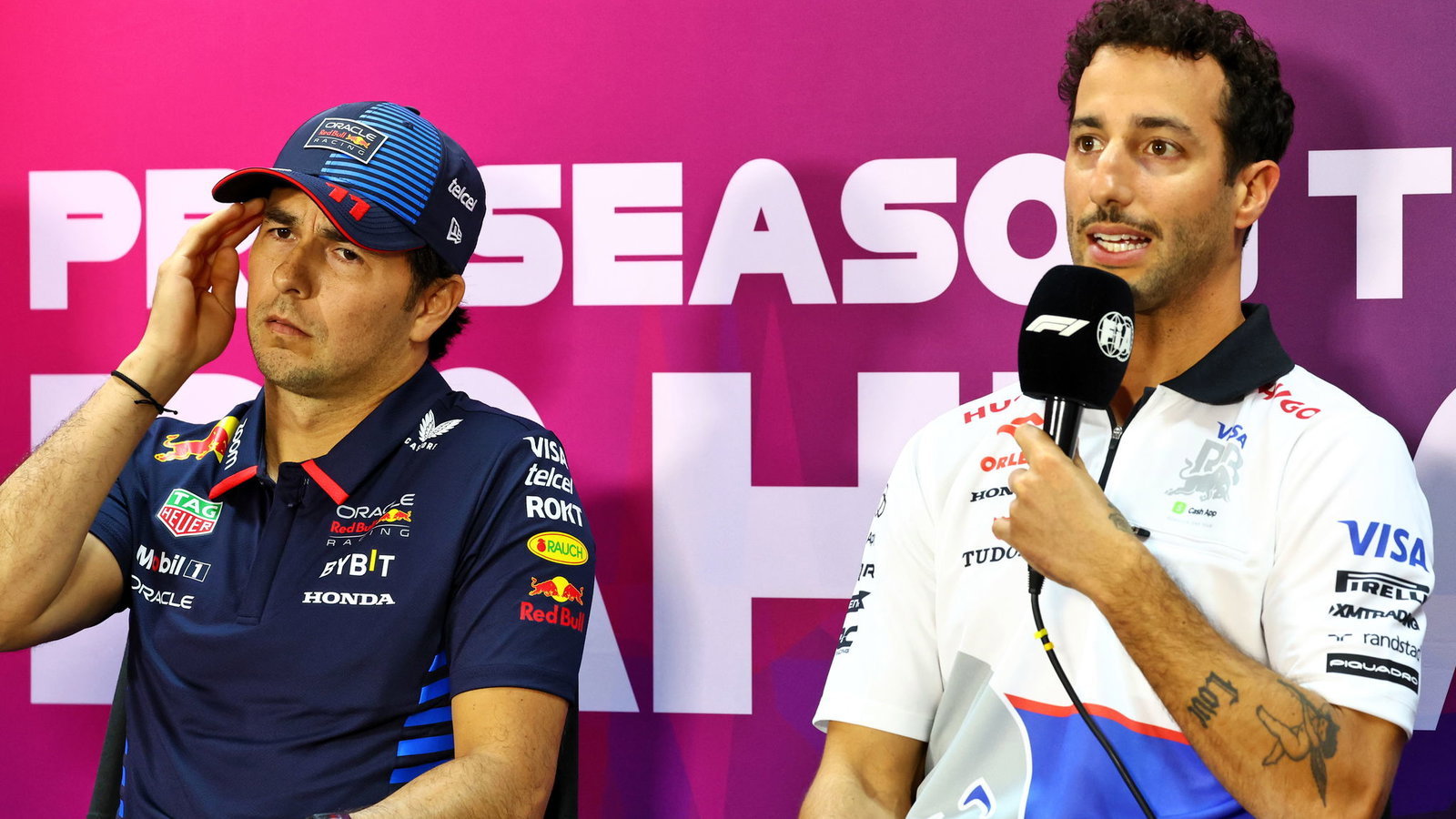 Sergio Perez and Daniel Ricciardo