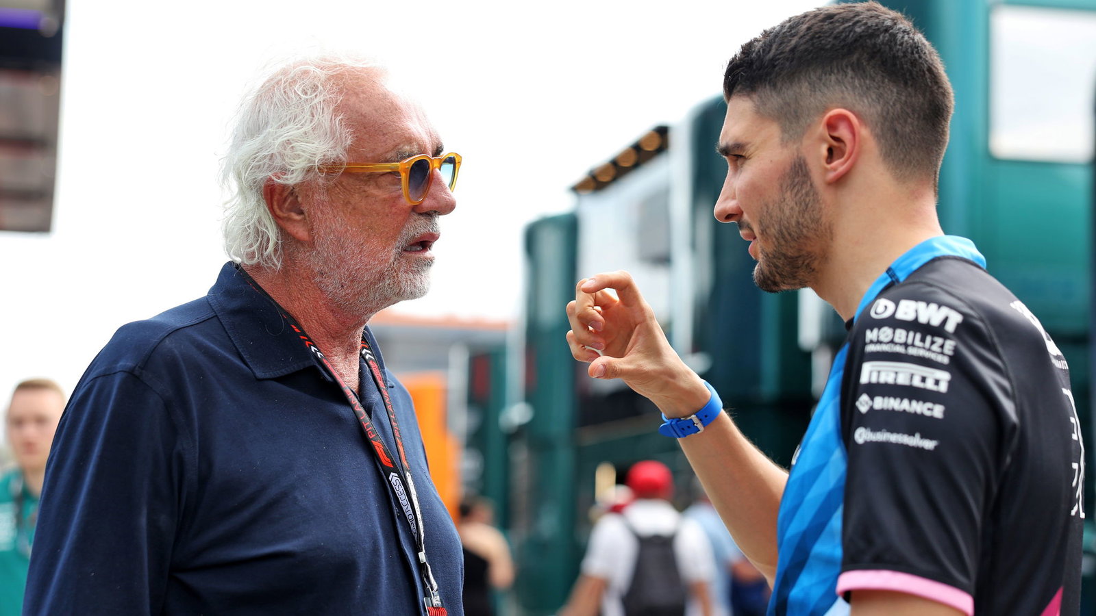Flavio Briatore and Esteban Ocon