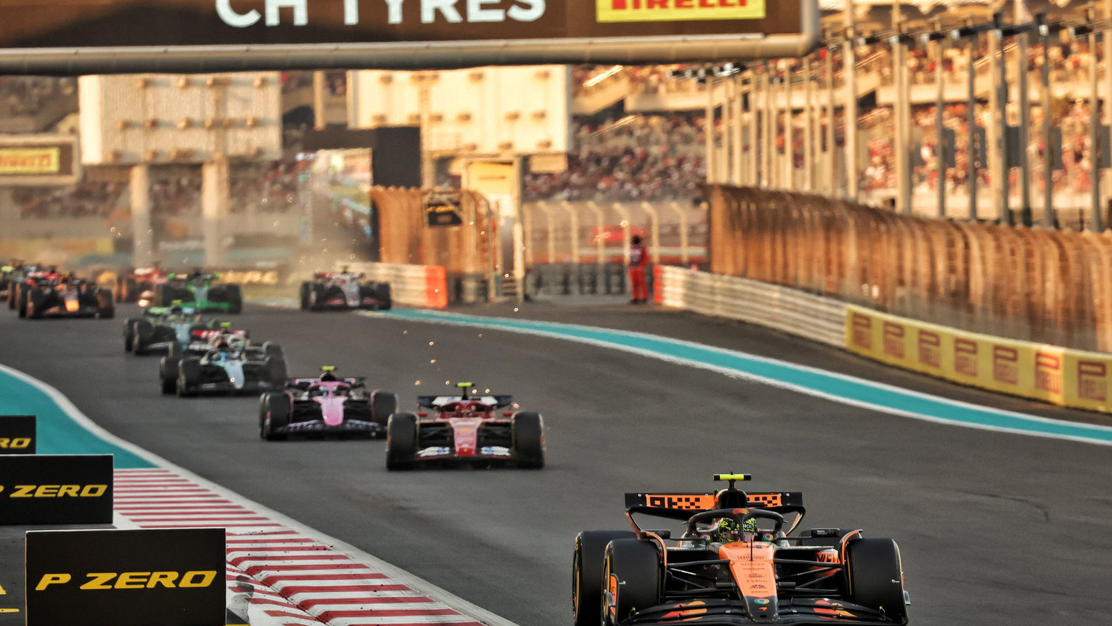 Lando Norris leads in Abu Dhabi