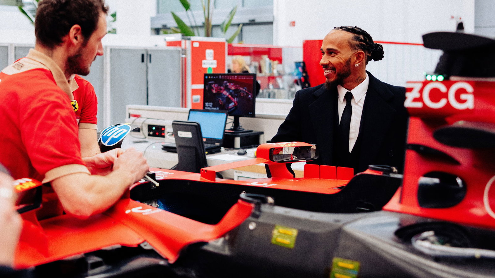 Lewis Hamilton will drive a Ferrari for the first time this week