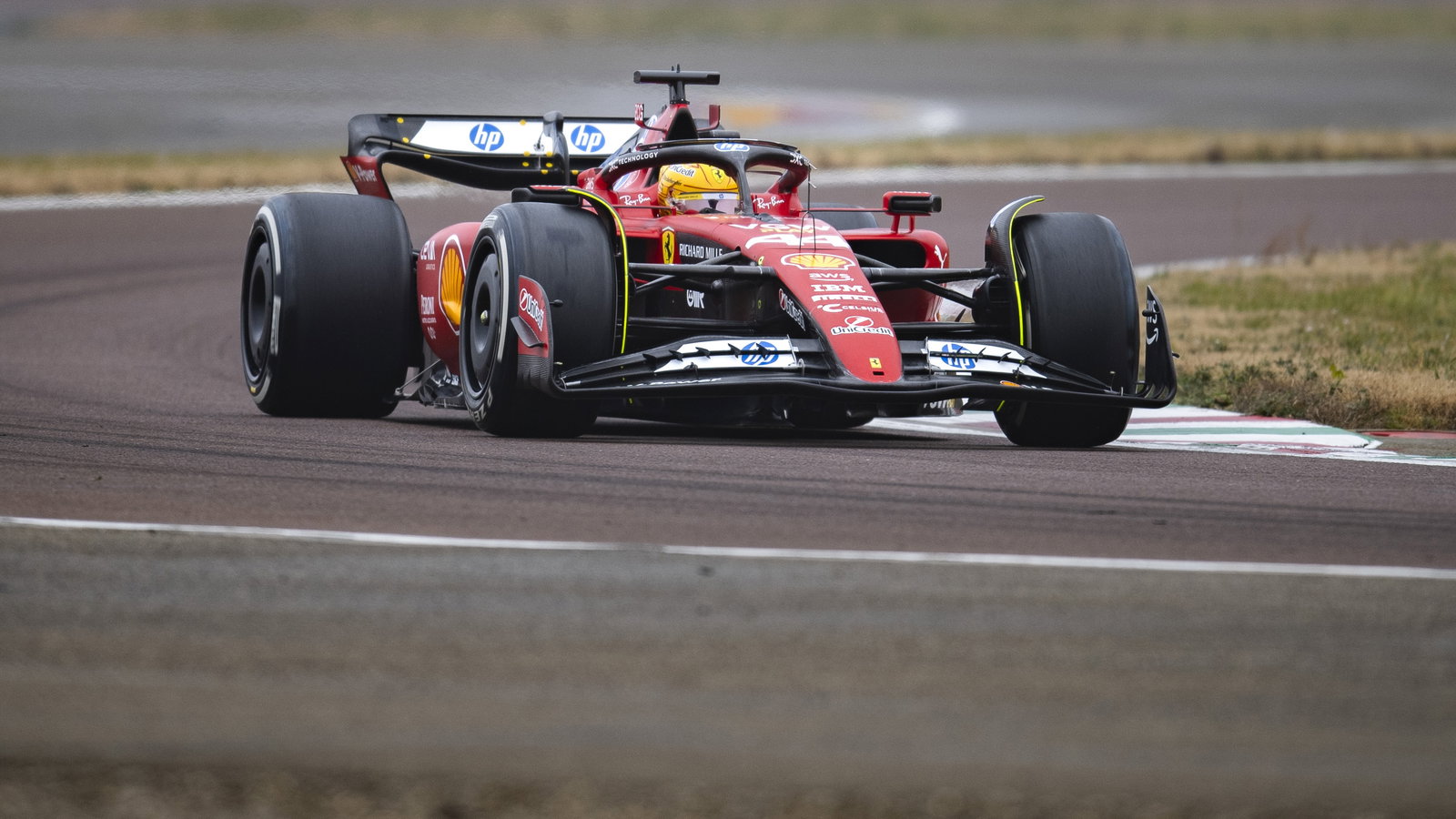 Lewis Hamilton on track for Ferrari 