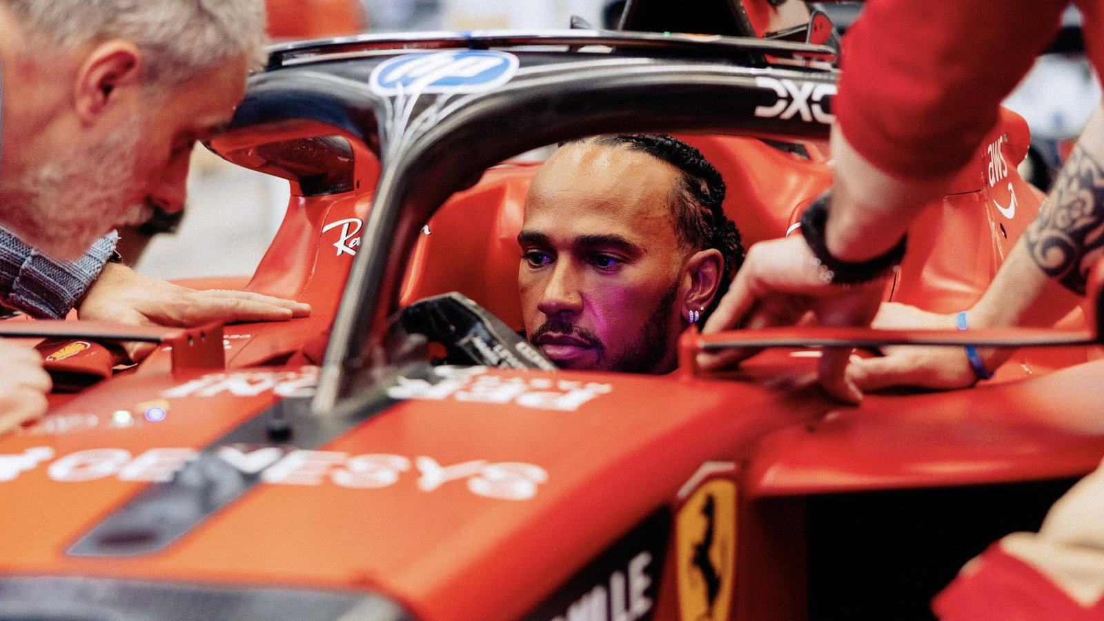 Lewis Hamilton's Ferrari seat fit 