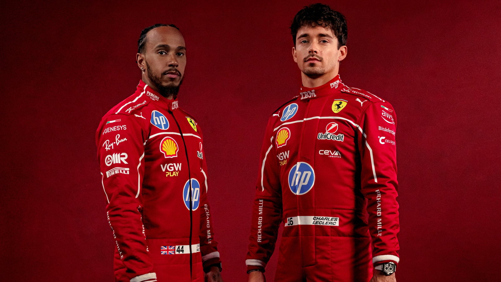 Lewis Hamilton and Charles Leclerc