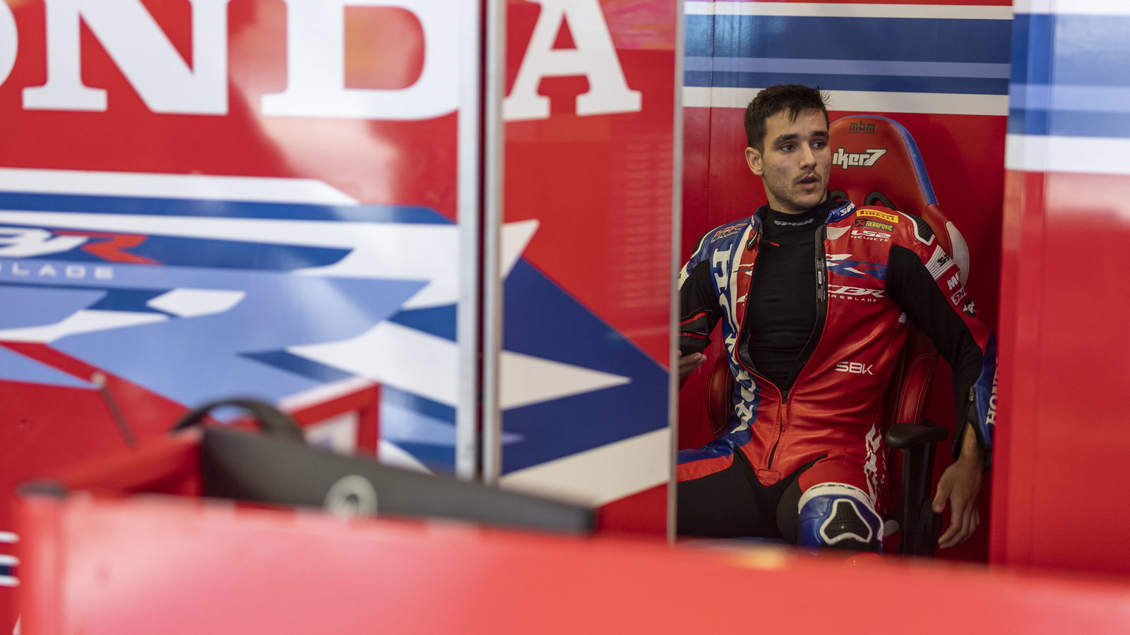 Iker Lecuona, 2024 Estoril WorldSBK, pit box. Credit: Gold and Goose.