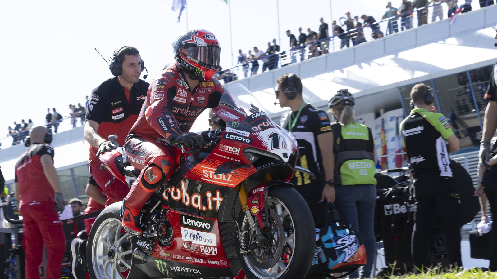 Nicolo Bulega, 2024 Spanish WorldSBK, grid. Credit: Gold and Goose.
