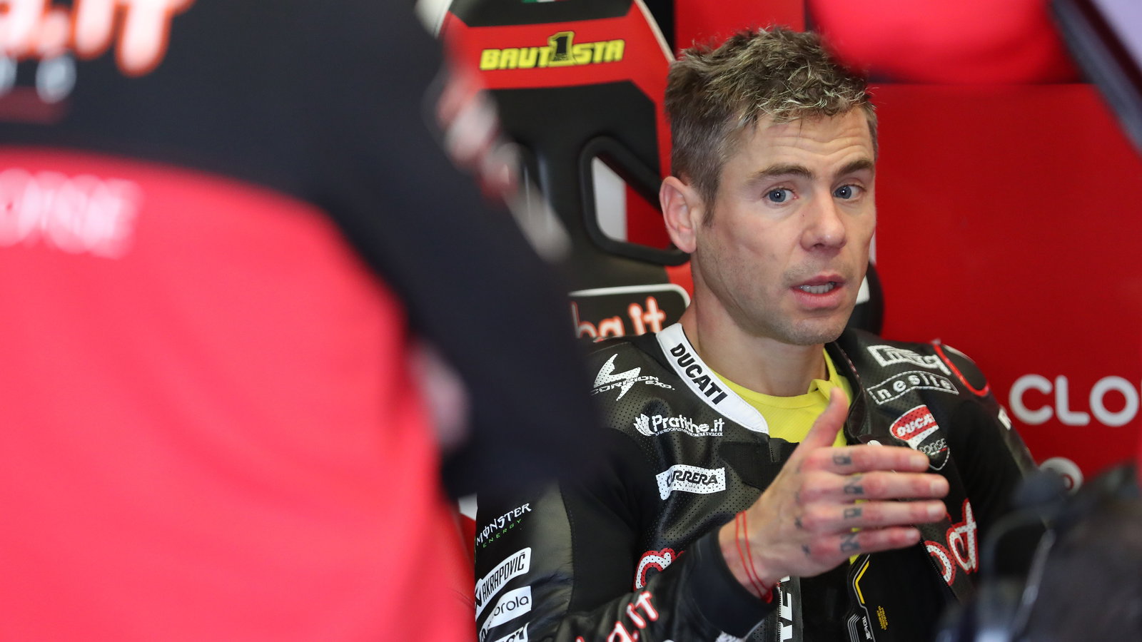 Alvaro Bautista, 2025 Jerez WorldSBK Test, pit box. Credit: Gold and Goose.