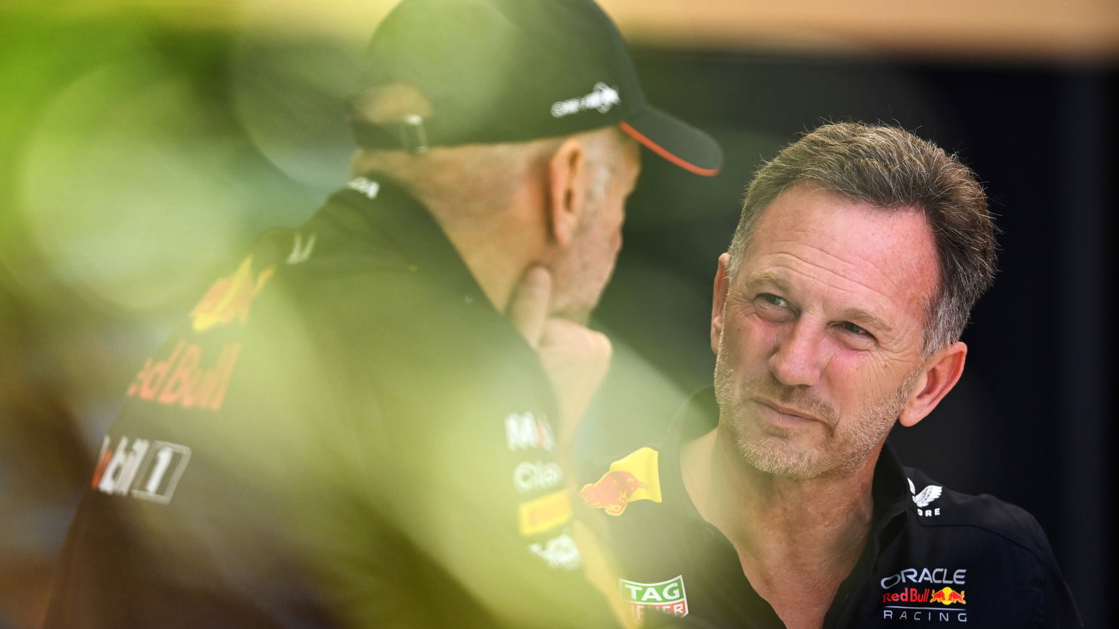 Adrian Newey and Christian Horner in Bahrain