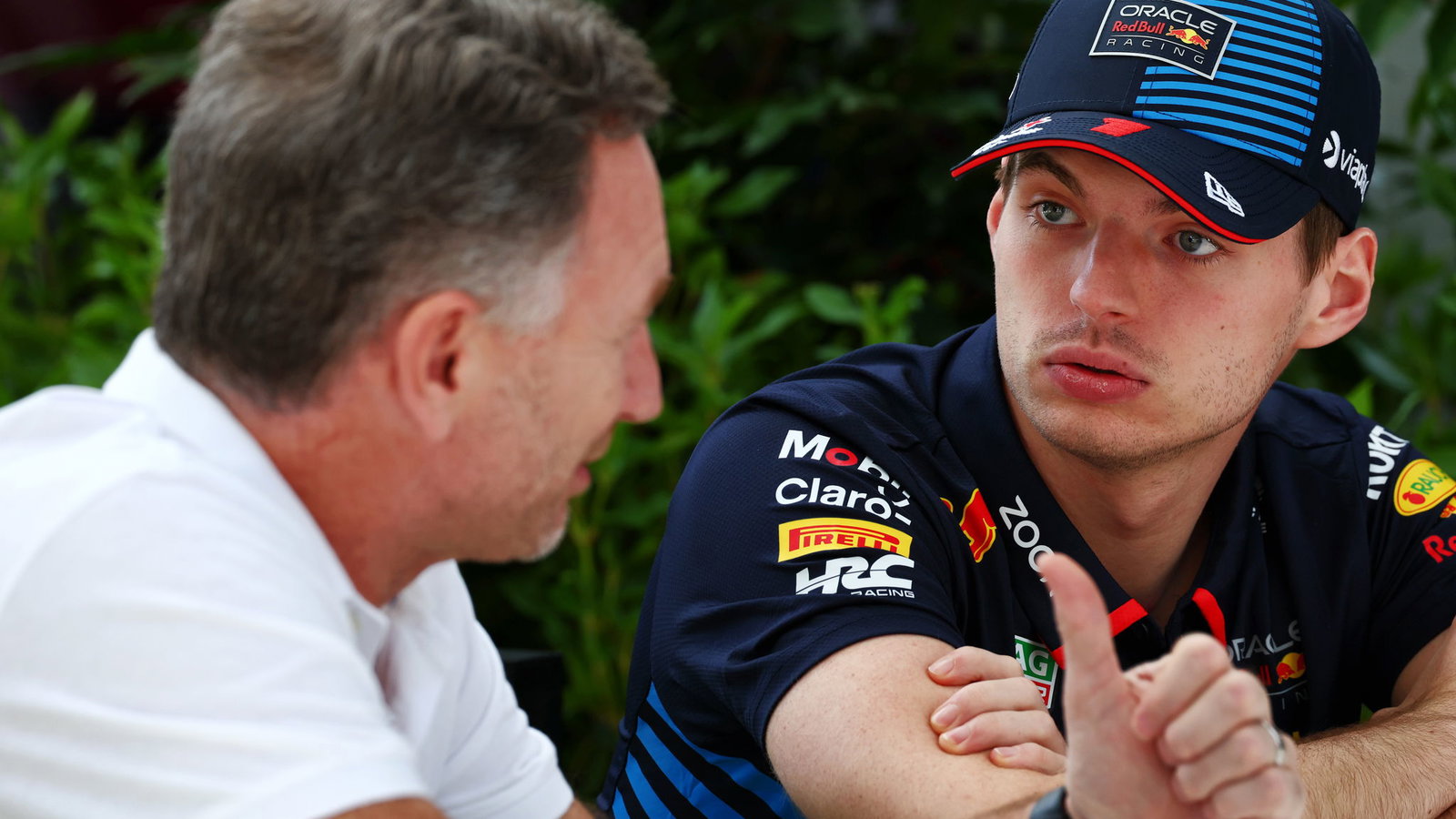 Christian Horner and Max Verstappen