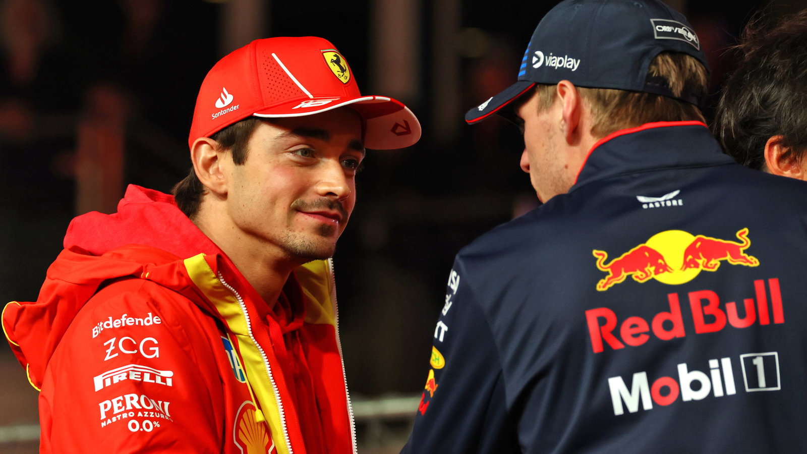 Charles Leclerc and Max Verstappen