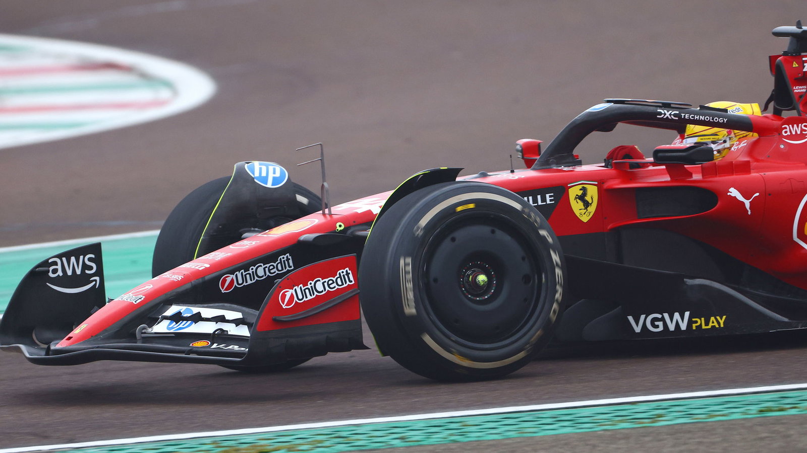 Lewis Hamilton on track 