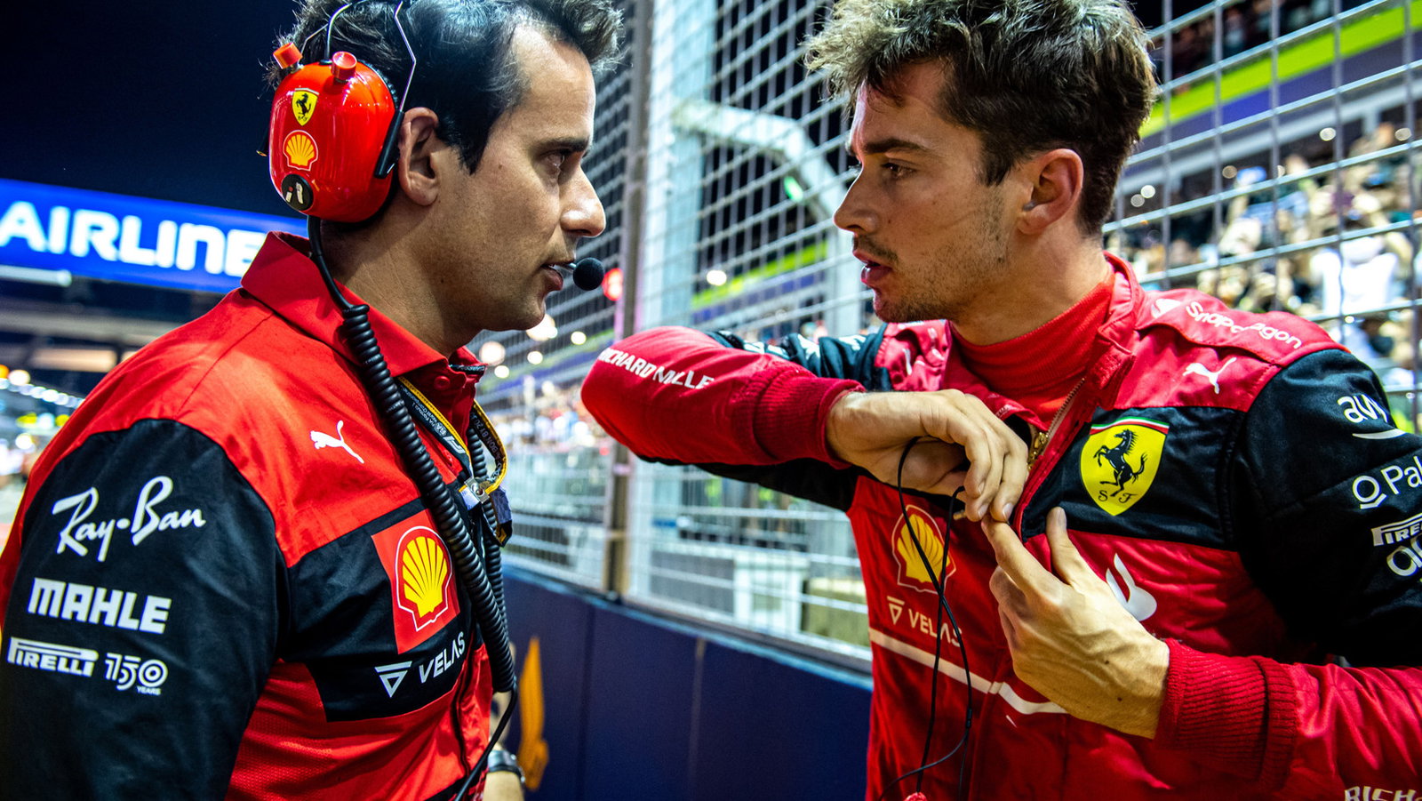 'Xavi' and Charles Leclerc