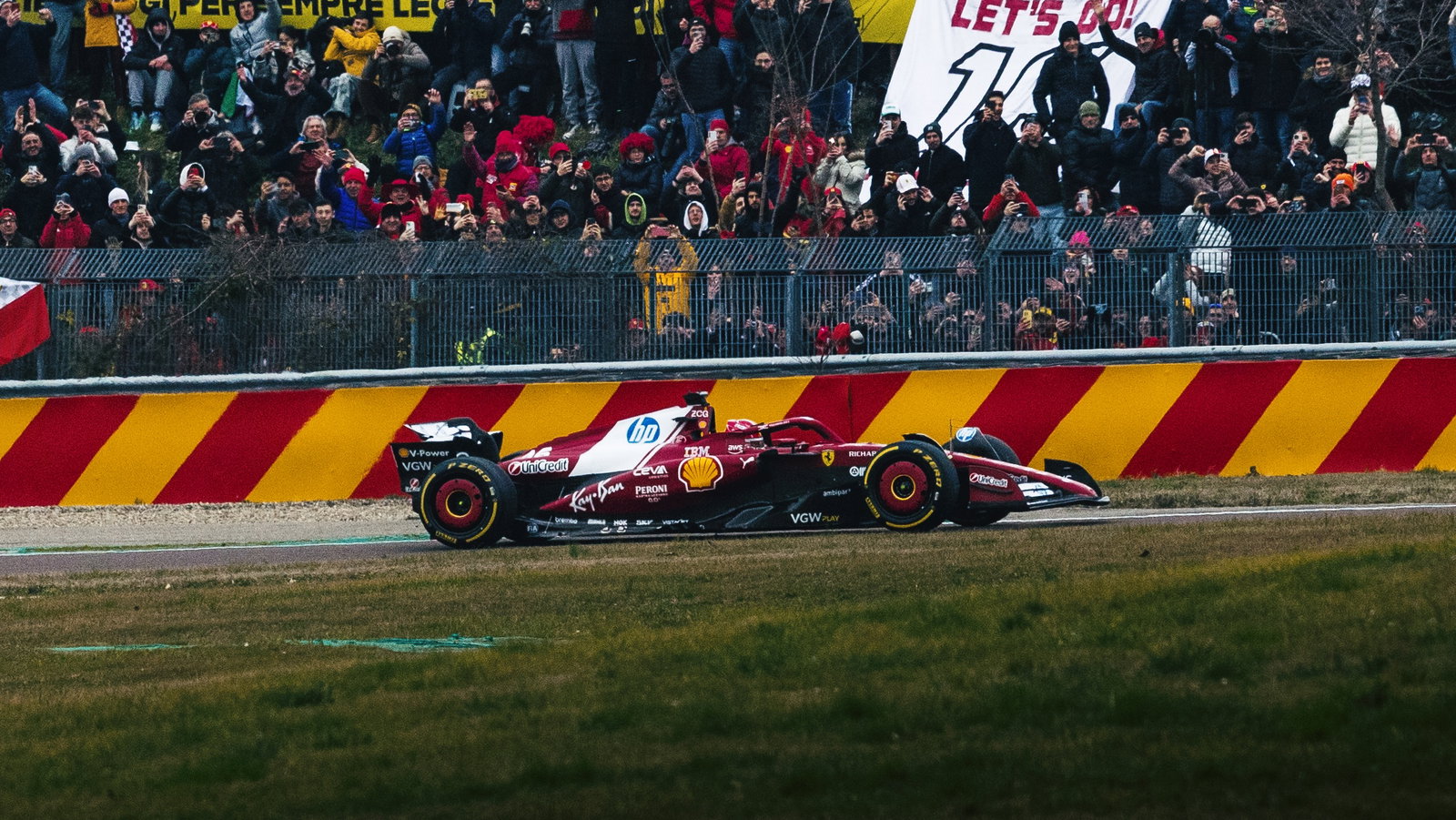 Fans flocked to watch Lewis Hamilton and Charles Leclerc in action
