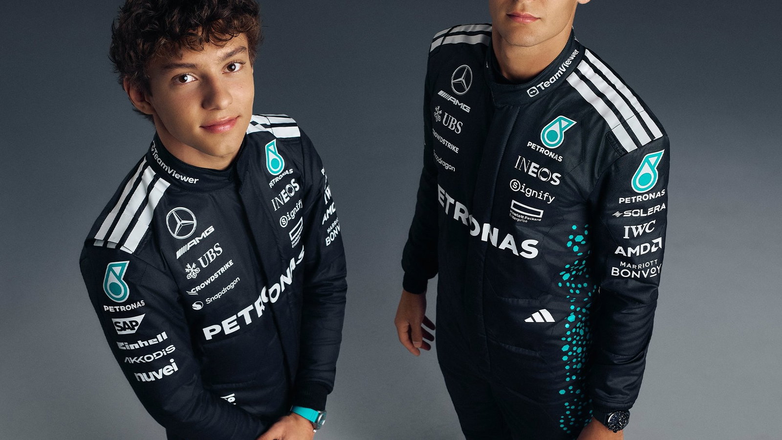 Adidas are supplying Mercedes' F1 team kit this year