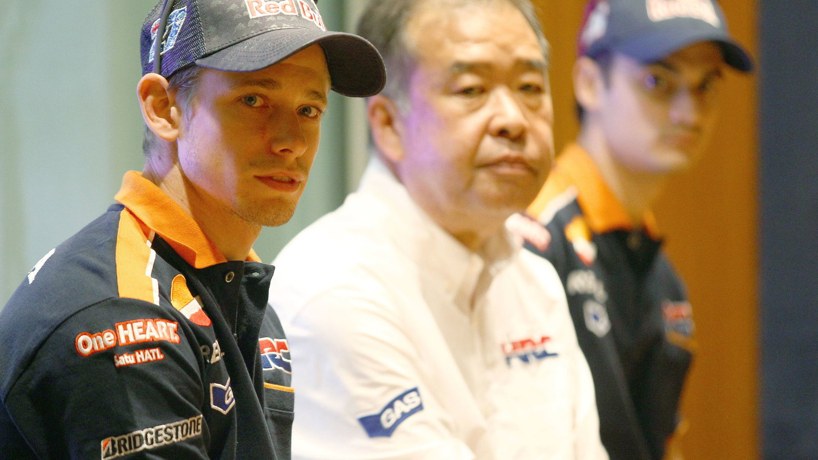 Casey Stoner, Shuhei Nakamoto, Dani Pedrosa, 2012 Sepang MotoGP test. Credit: Gold and Goose.