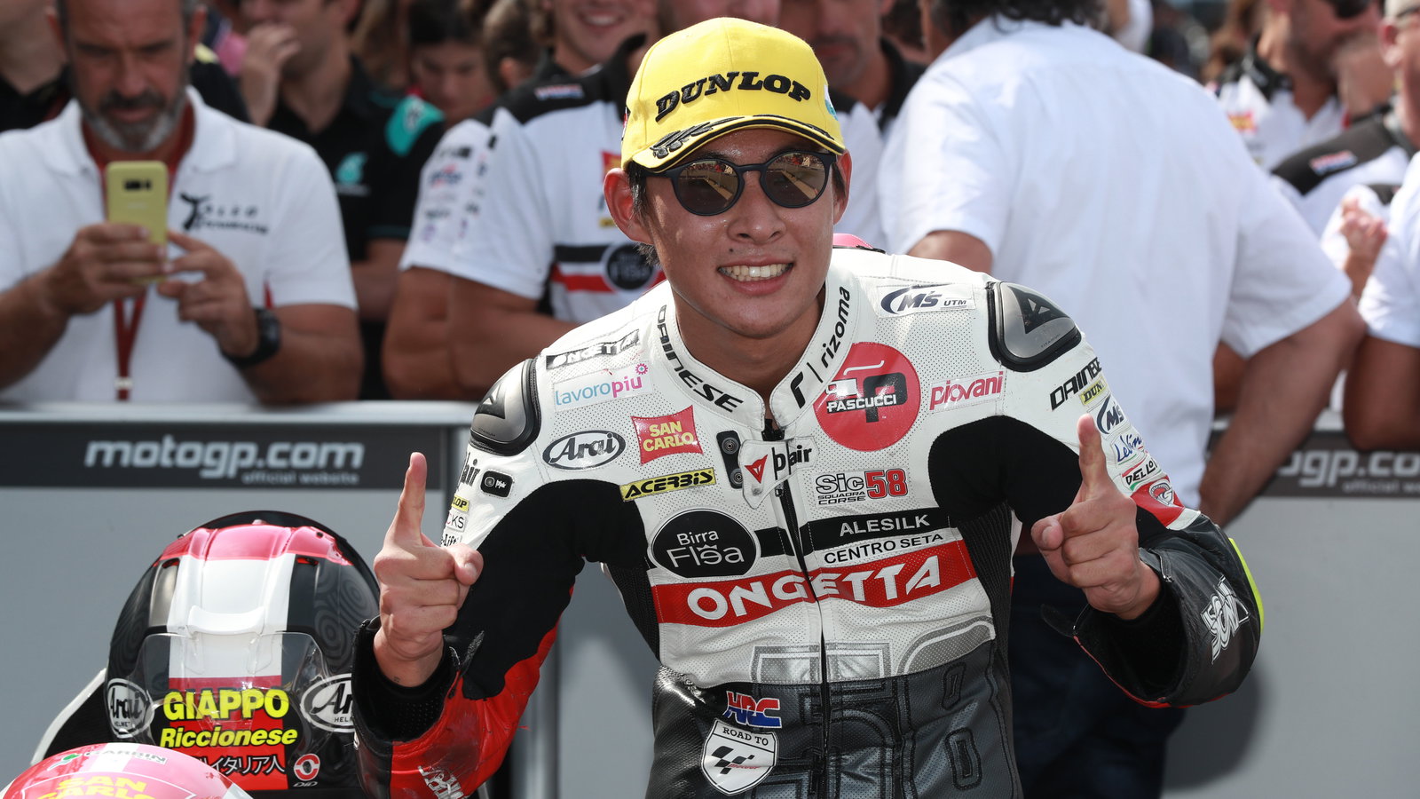 Tatsuki Suzuki, 2019 San Marino Grand Prix, parc ferme. Credit: Gold and Goose.