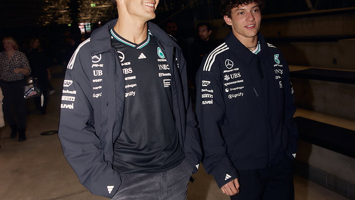 George Russell and Kimi Antonelli