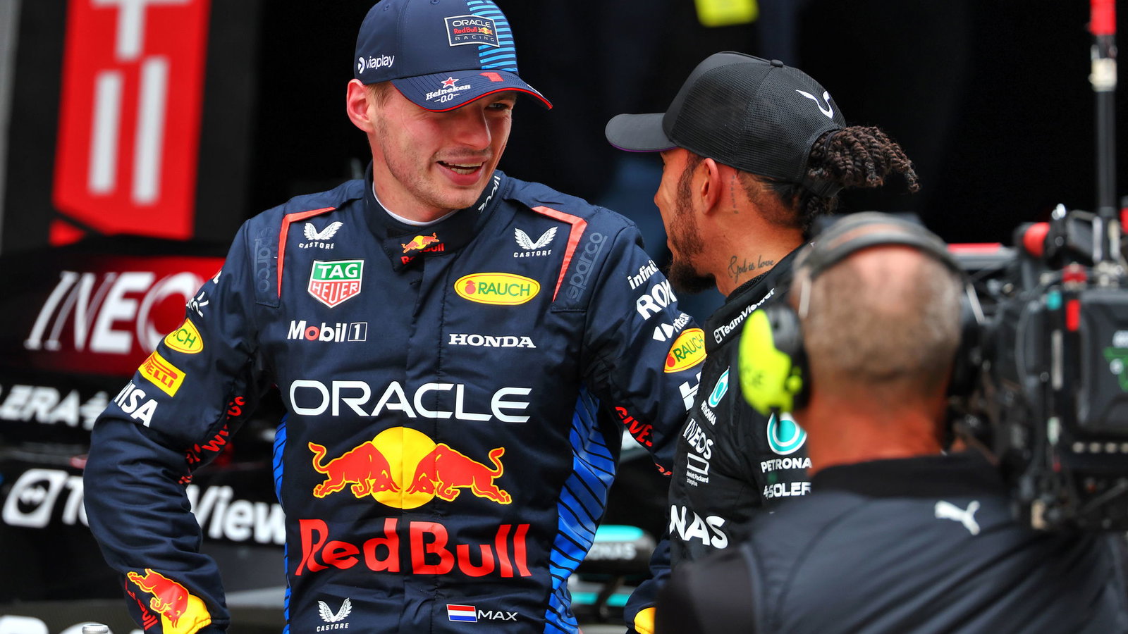Max Verstappen and Lewis Hamilton 