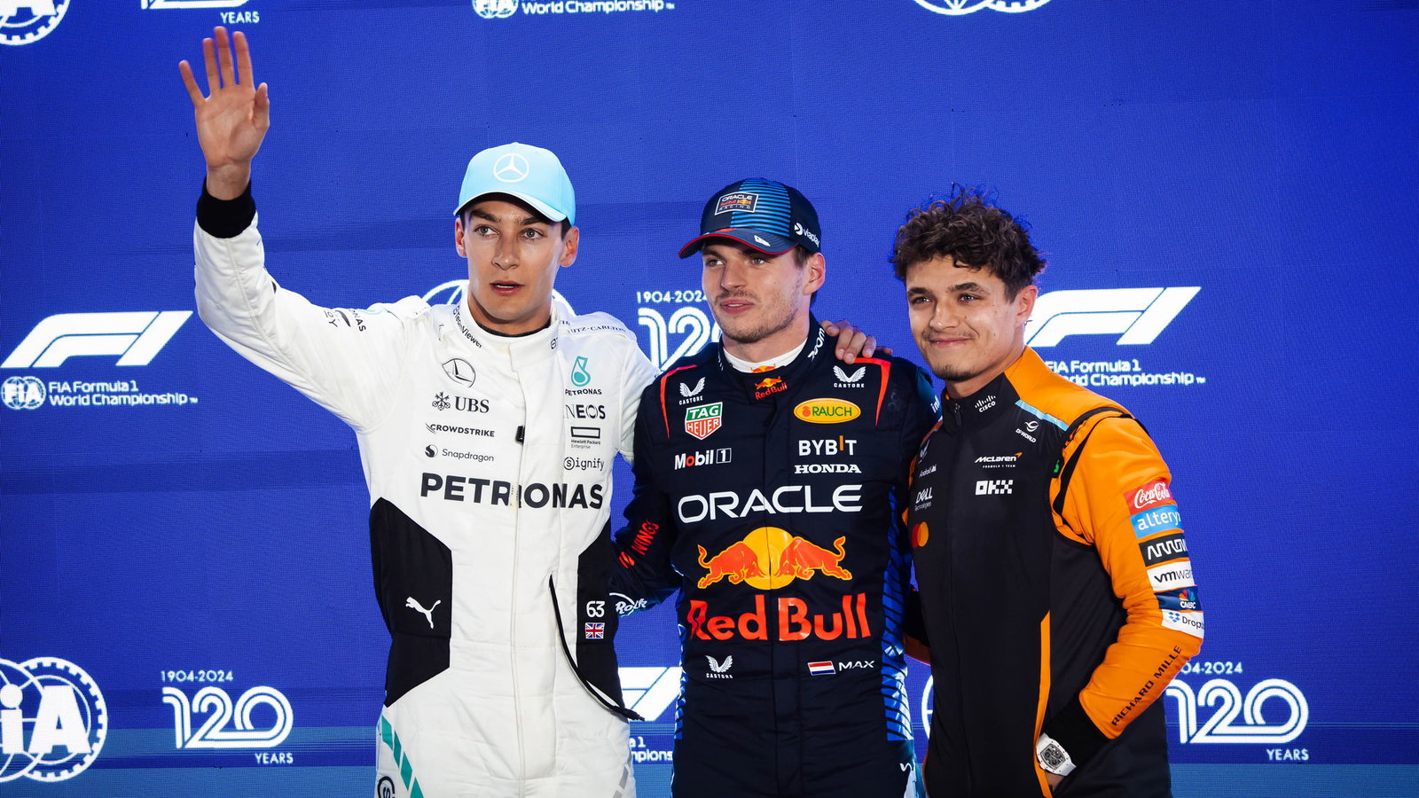 Russell, Verstappen, Norris