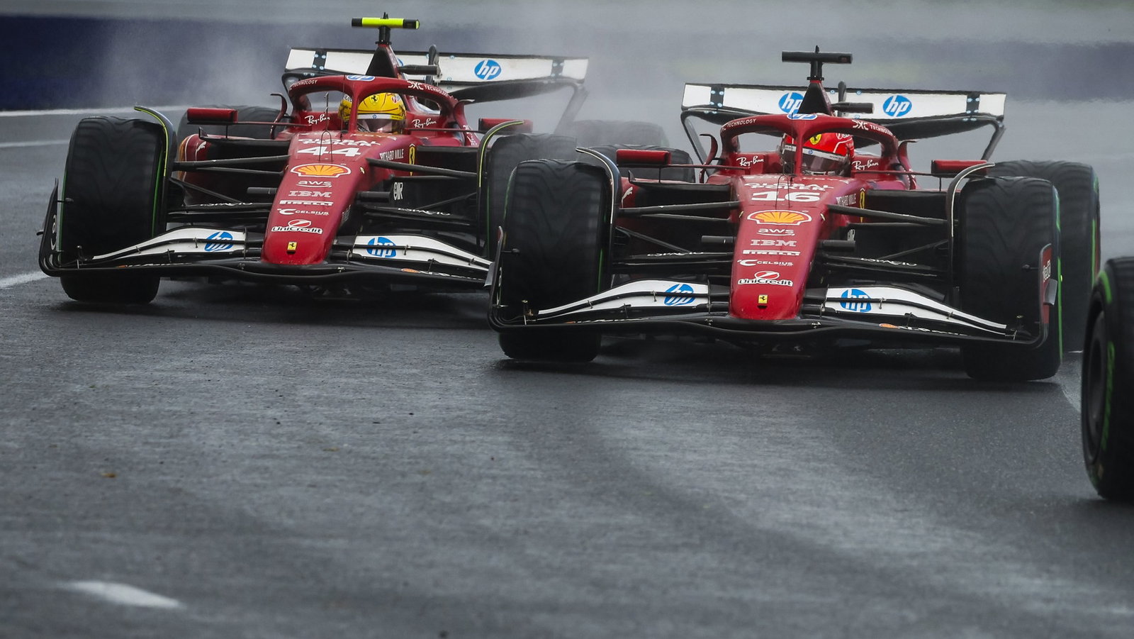 Lewis Hamilton and Charles Leclerc were left disappointed by Ferrari