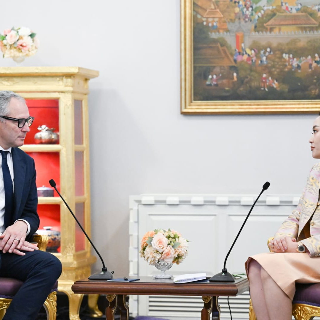 Stefano Domenicali and Paetongtarn Shinawatra, the Prime Minster of Thailand