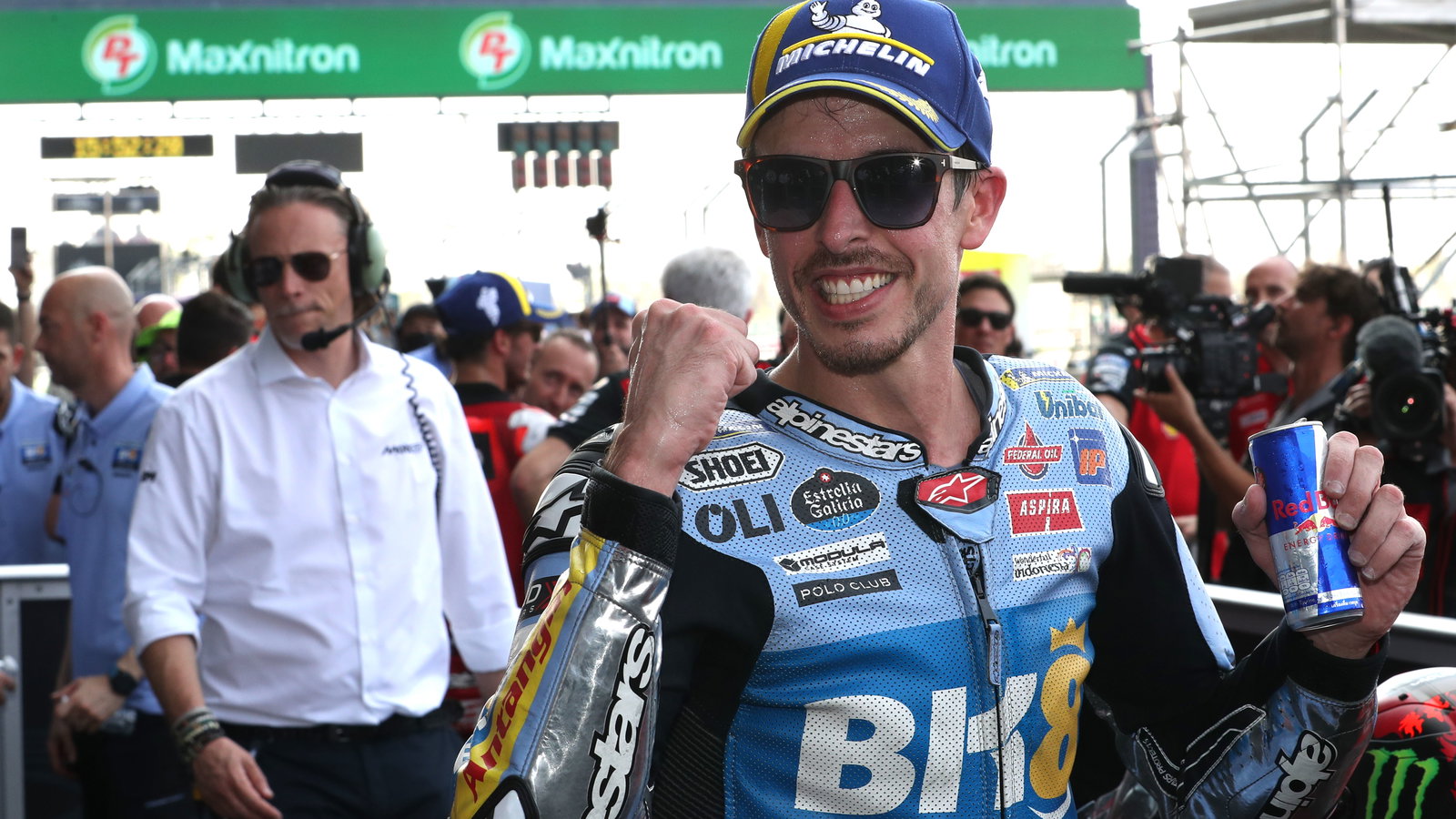 Alex Marquez, 2025 MotoGP Thai Grand Prix, parc ferme. Credit: Gold and Goose.