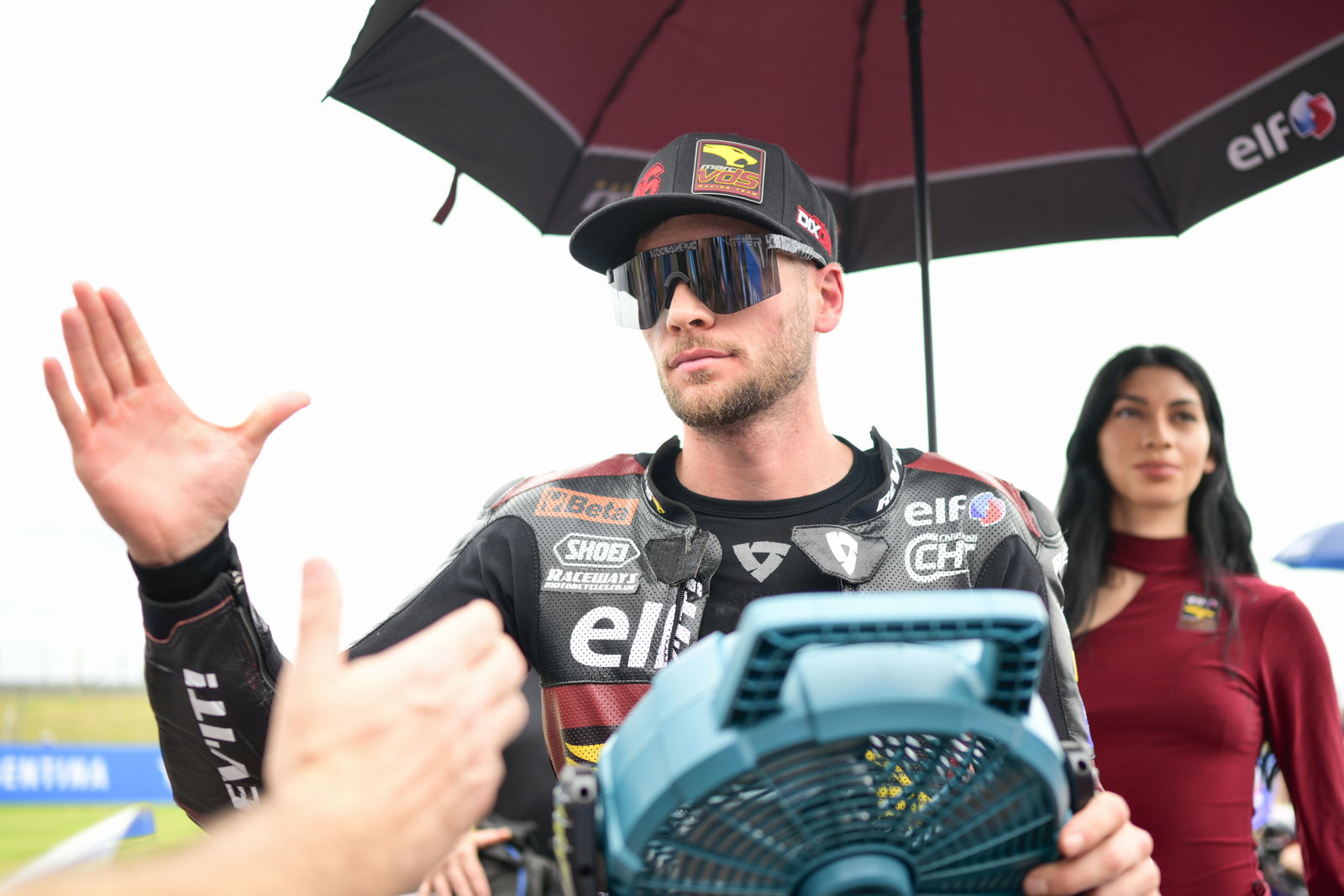 Jake Dixon, 2025 Moto2 Argentinian Grand Prix, grid. Credit: Gold and Goose.