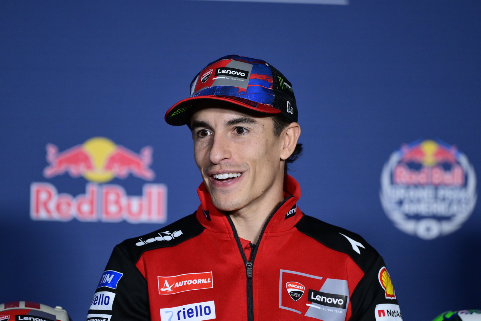Marc Marquez, 2025 MotoGP Grand Prix of the Americas, press conference. Credit: Gold and Goose.