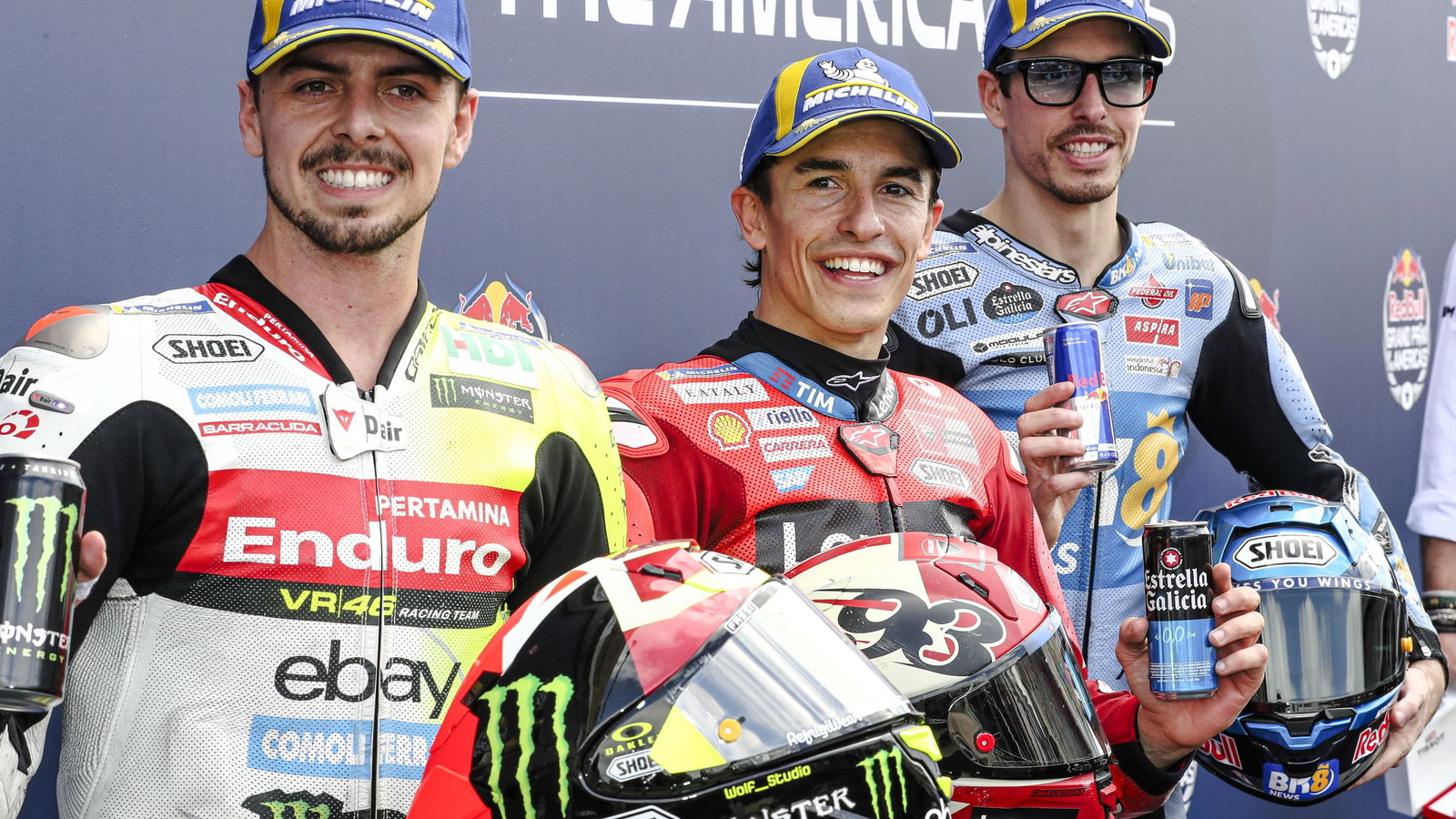Fabio di Giannantonio, Marc Marquez, Alex Marquez, 2025 Americas MotoGP qualifying