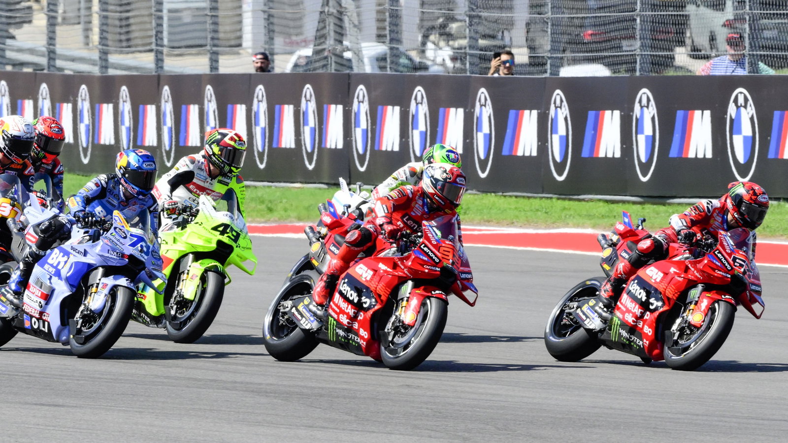 Bagnaia, Marc Marquez, 2025 Americas MotoGP Sprint