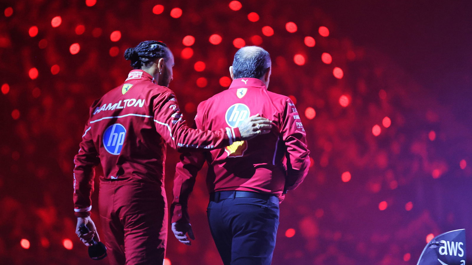 Lewis Hamilton and Fred Vasseur