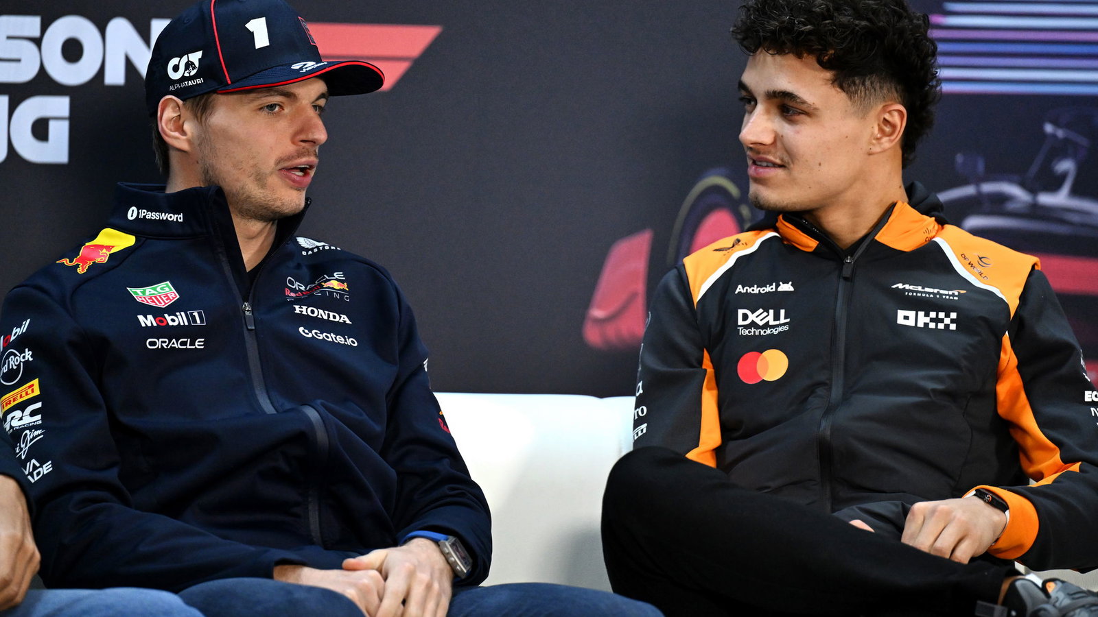 Max Verstappen and Lando Norris