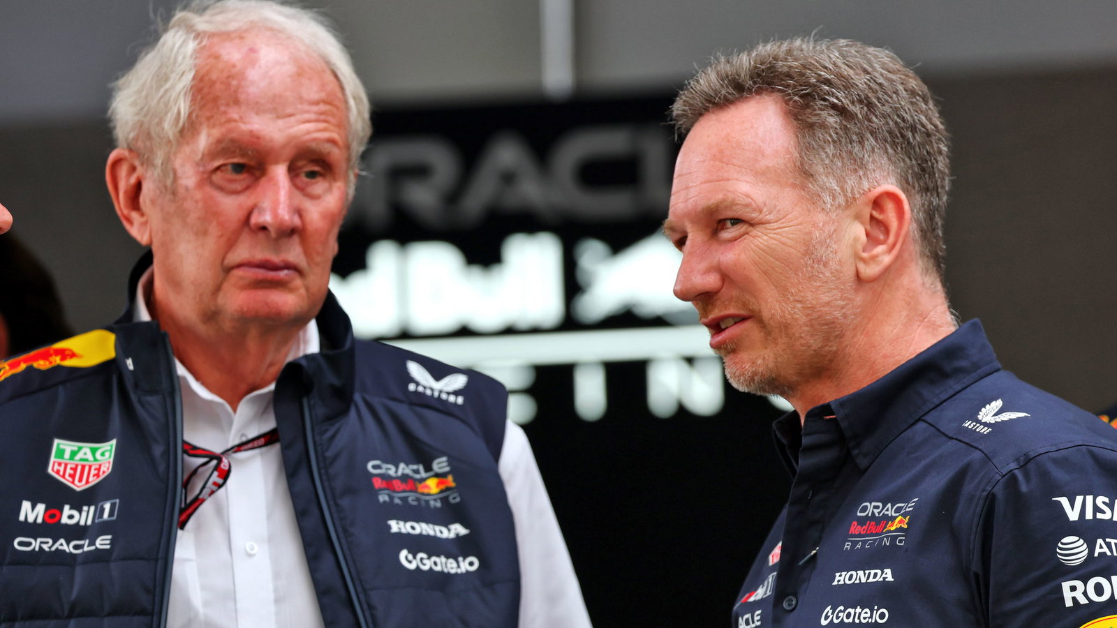 Red Bull chiefs Helmut Marko and Christian Horner 