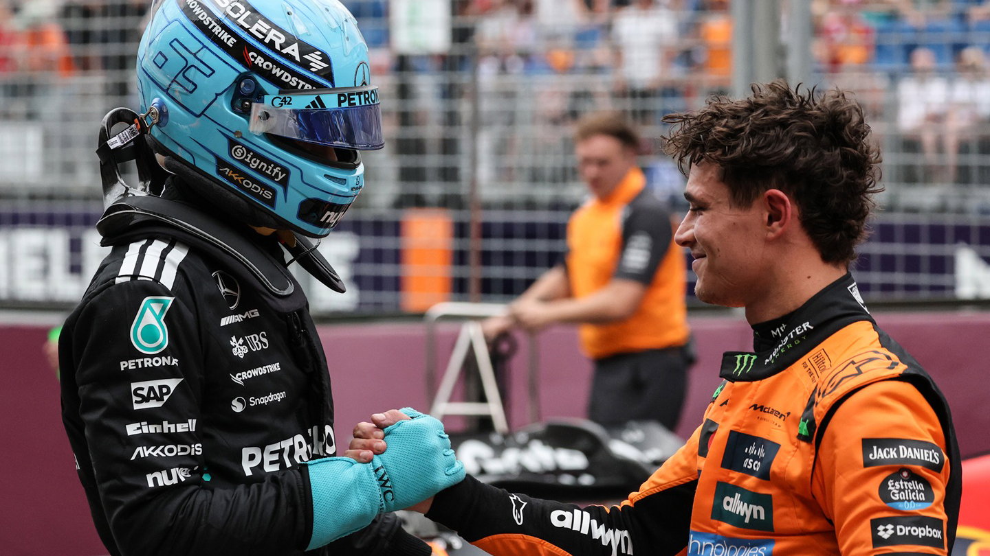 George Russell and Lando Norris