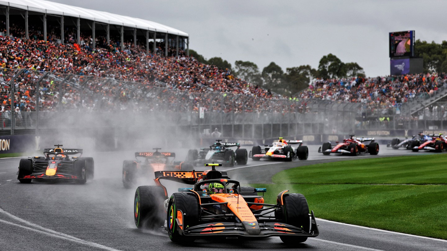 Lando Norris, McLaren leads