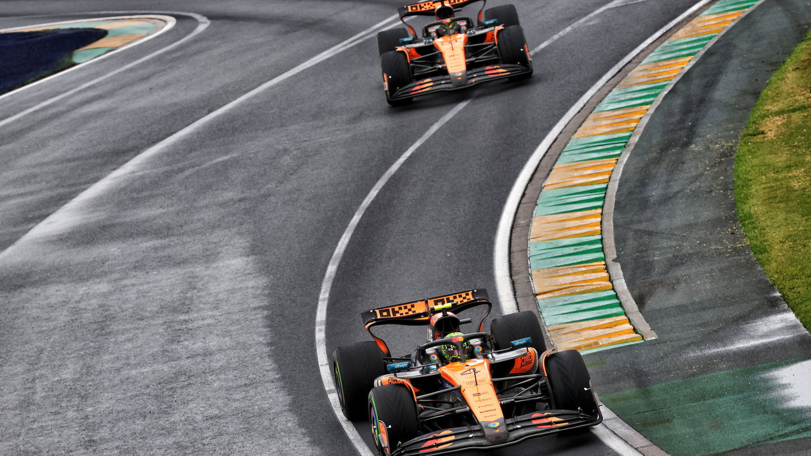 Lando Norris and Oscar Piastri ran in an early McLaren 1-2