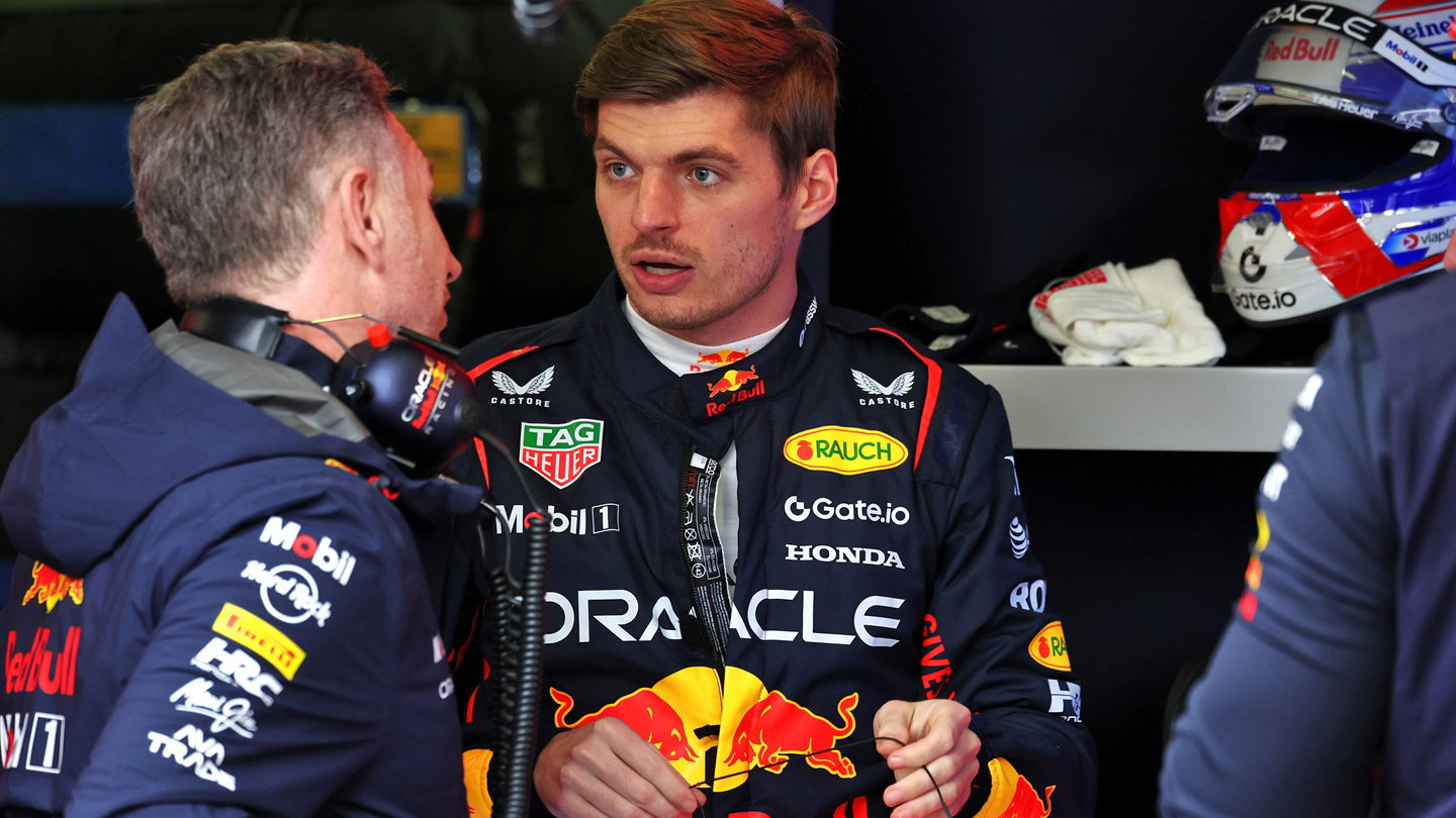 Max Verstappen and Christian Horner