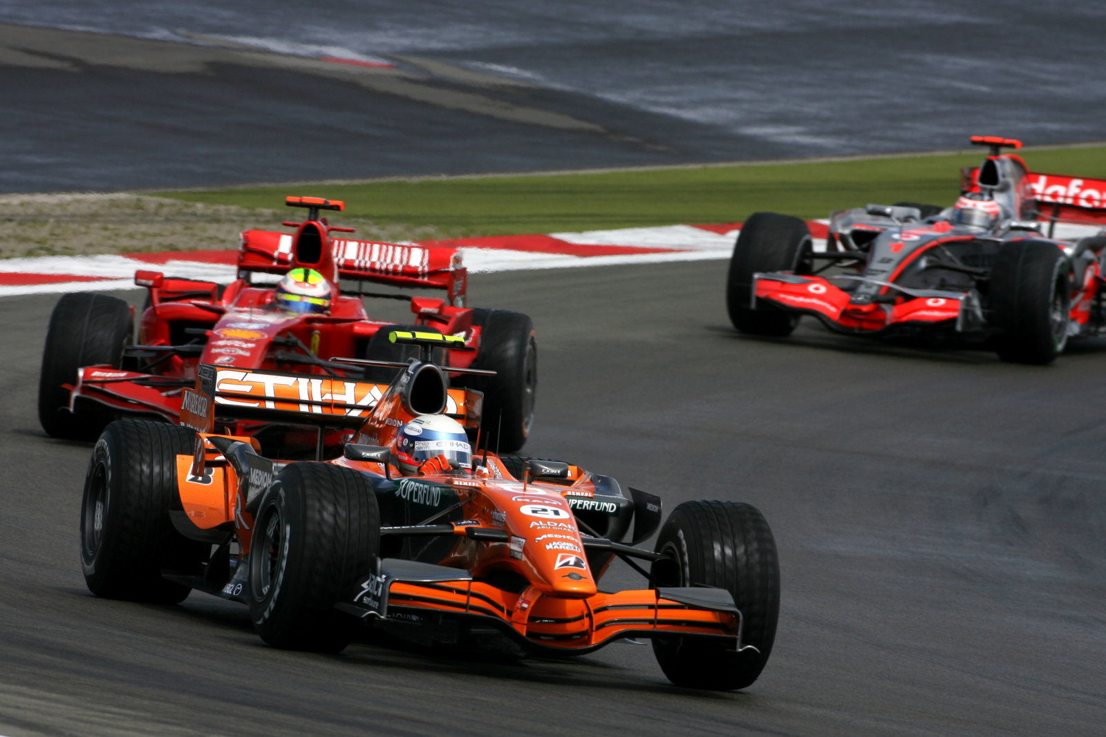 Markus Winkelhock briefly led the 2007 European Grand Prix