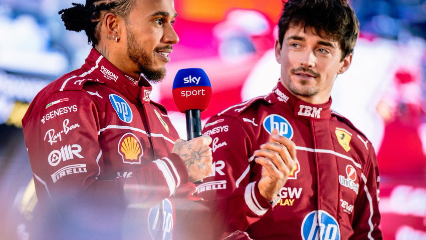 Lewis Hamilton and Charles Leclerc