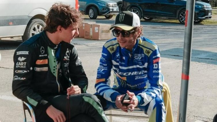 Andrea Kimi Antonelli and Valentino Rossi. Credit: Instagram/Andrea Kimi Antonelli/aledellgiusta.