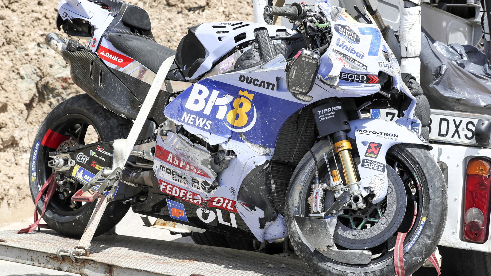 Alex Marquez crash, Friday practice 2025 Spanish MotoGP