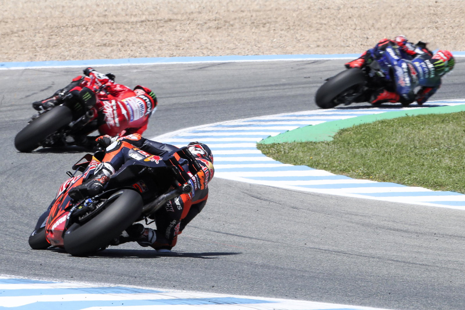 Vinales, Bagnaia, Quartararo, 2025 Spanish MotoGP