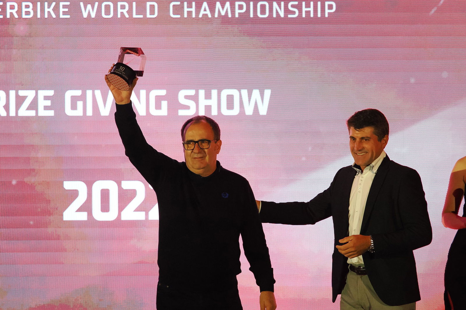 Gian Franco Carloia (left) and Gregorio Lavilla (right). Credit: WorldSBK.