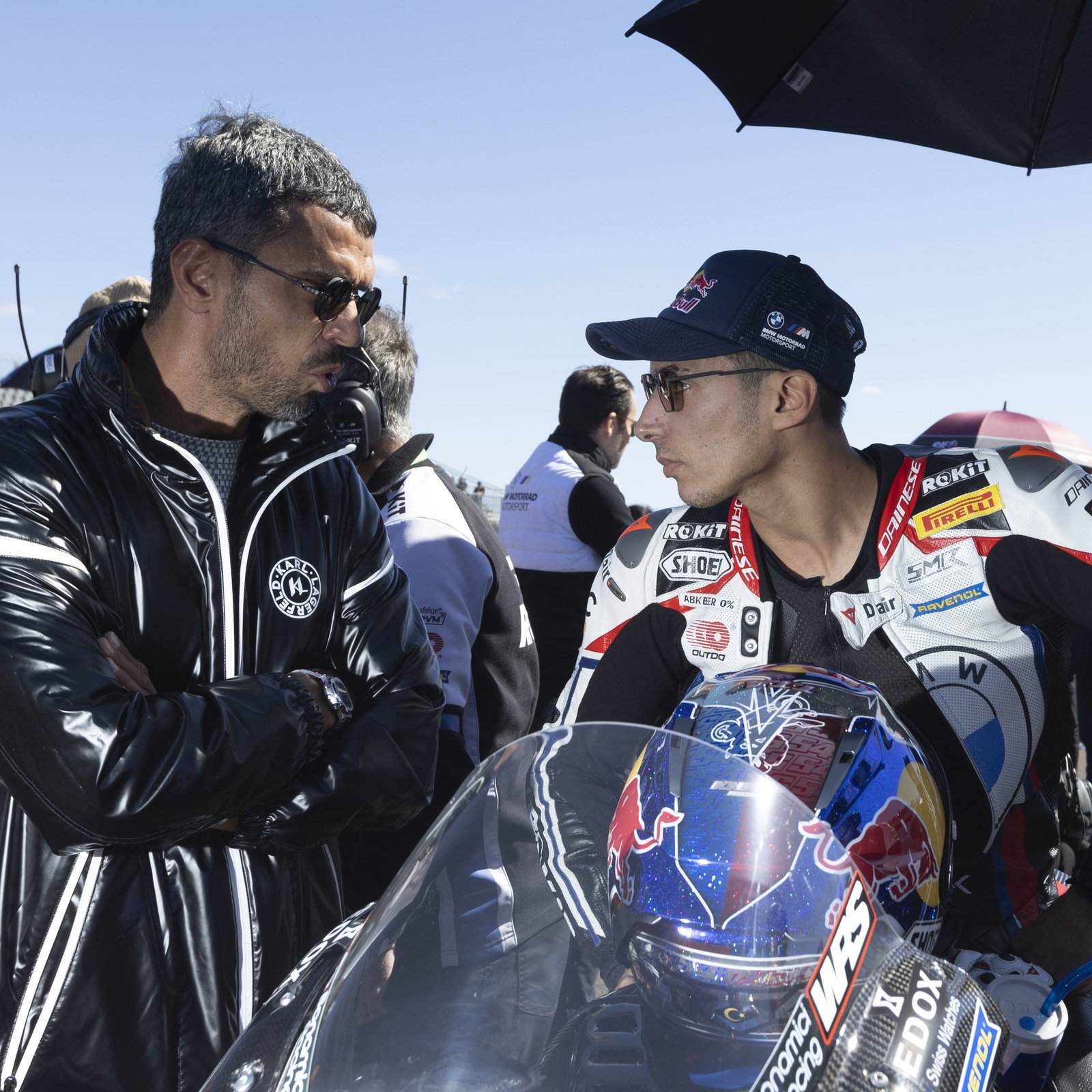 Kenan Sofuoglu, Toprak Razgatlioglu, 2024 Aragon WorldSBK. Credit: Gold and Goose.